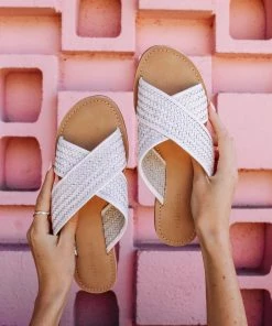 Salt+Umber Dani Slide - White DAZEY LADY SHOP