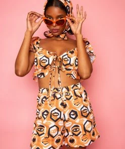 Dazey LA NEW Headspace Ruffle Tie Top