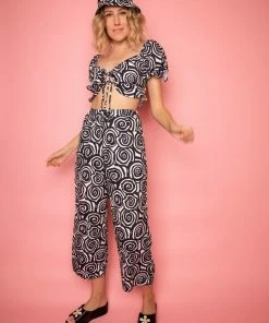 Dazey LA Tripnosis Ruffle Tie Top