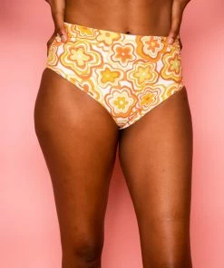 Dazey LA NEW Dazey Daisy High Waisted Swim Bottoms