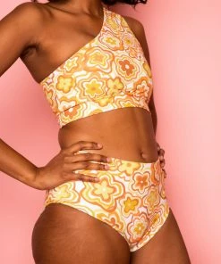 Dazey LA NEW Dazey Daisy High Waisted Swim Bottoms