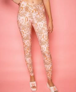 Dazey LA NEW Pink Paradise Wrap Leggings