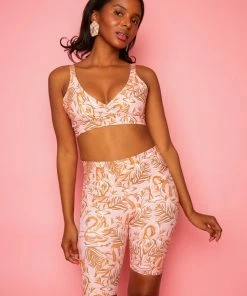 Dazey LA NEW Pink Paradise Biker Shorts