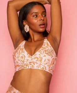 Dazey LA NEW Pink Paradise Wrap Swim/Stretch Tank