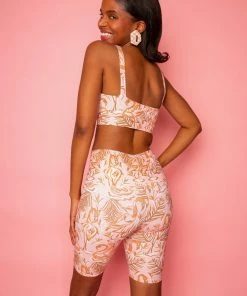 Dazey LA NEW Pink Paradise Biker Shorts