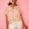 Dazey LA Pink Paradise Breezy Button Up NEW