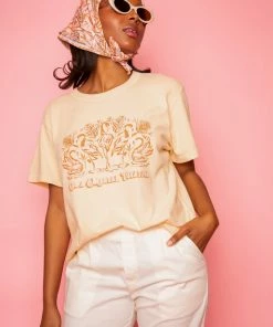 Dazey LA Mental Vacation Boxy Tee - Creamsicle NEW