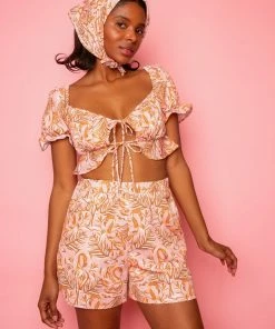 Dazey LA Pink Paradise Breezy Shorts