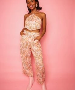 Dazey LA NEW Pink Paradise Breezy Pants