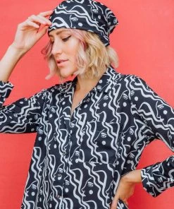 Dazey LA DAZEY BRAND Waterfall Woman Baggy Button Up