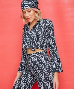 Dazey LA Waterfall Woman Disco Wrap Top