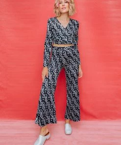 Dazey LA Satin Disco Bells - Waterfall Woman