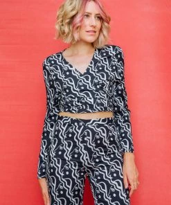 Dazey LA Satin Disco Bells - Waterfall Woman