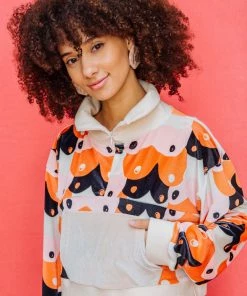 Dazey LA Velvet Half Zip Track Suit Top - T&T