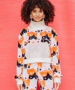 Dazey LA Velvet Half Zip Track Suit Top - T&T