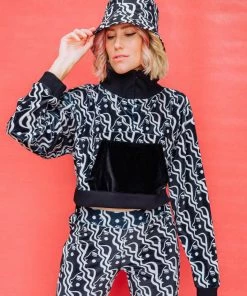 Dazey LA DAZEY BRAND Velvet Flare Track Suit Pants - Waterfall Woman