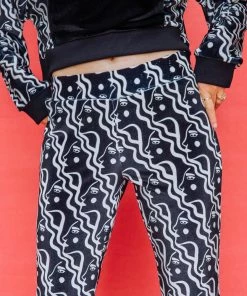 Dazey LA DAZEY BRAND Velvet Flare Track Suit Pants - Waterfall Woman