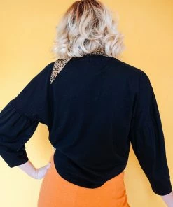 Dazey LA DAZEY BRAND Puff Sleeve - Black