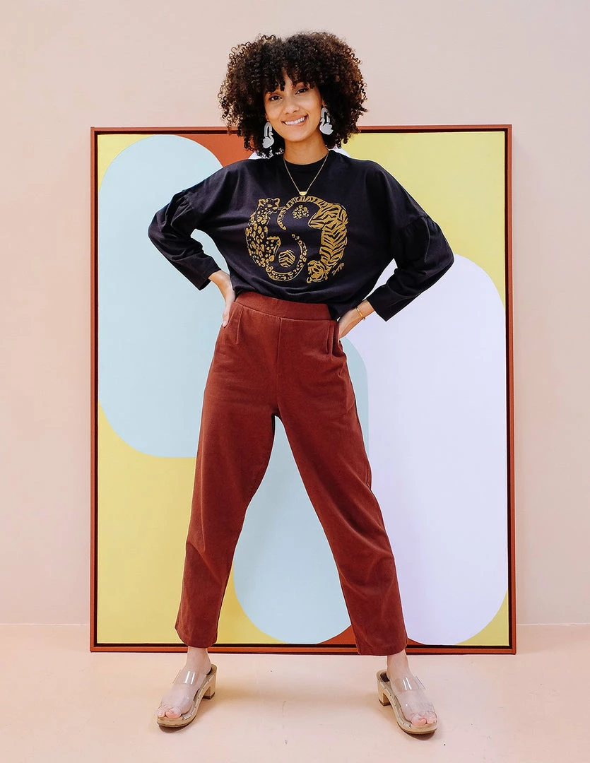 Dazey LA Pleat Plush Pant - Clay DAZEY BRAND 2 Dazey LA Pleat Plush Pant - Clay DAZEY BRAND