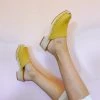 SV X Dazey Peep Toe Slide - Chartreuse DAZEY LADY SHOP