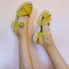 SV X Dazey Strappy Sandal - Chartreuse