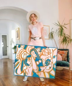 Dani Nagel Female Celebration Original Acrylic Painting DAZEY DEN