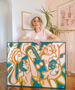 Dani Nagel Female Celebration Original Acrylic Painting DAZEY DEN