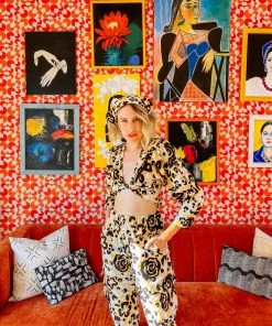 Dazey LA Fierce Floral Disco Wrap Top DAZEY BRAND