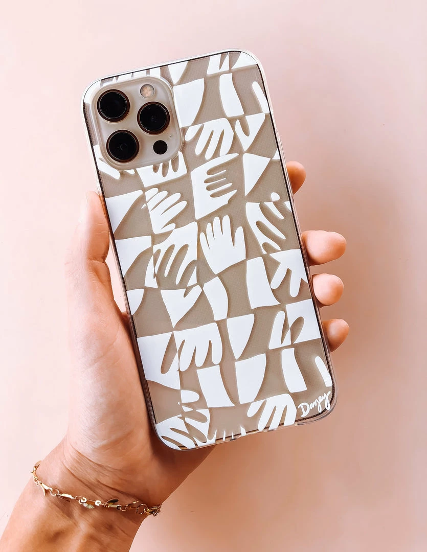 Dazey LA DAZEY BRAND Hand Print IPhone Case - White 1 Dazey LA DAZEY BRAND Hand Print IPhone Case - White