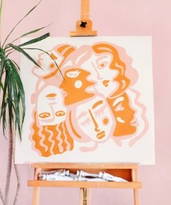 Dani Nagel DAZEY DEN Girl Gaze Original Painting