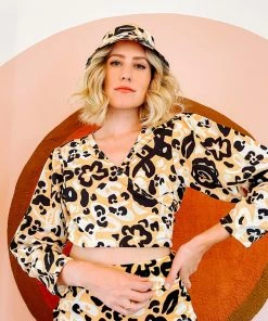 Dazey LA Fierce Floral Disco Wrap Top DAZEY BRAND