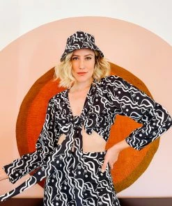 Dazey LA Waterfall Woman Disco Wrap Top