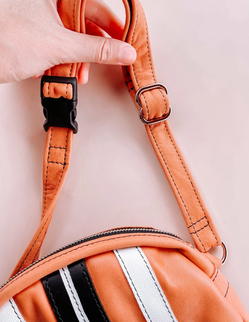 Grooves And Grain DAZEY LADY SHOP Bowler Hip Bag - Coral 2 Grooves And Grain DAZEY LADY SHOP Bowler Hip Bag - Coral