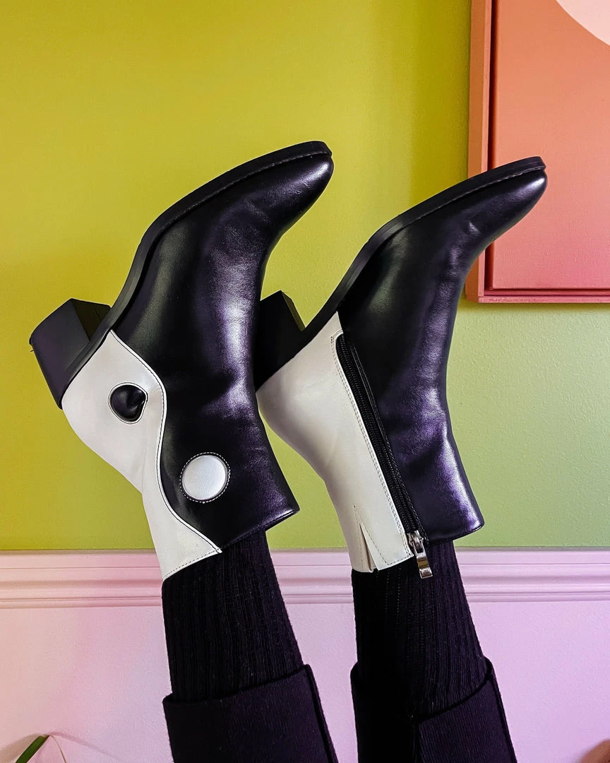 MCLC NEW Balancing Act Boot - Black/White 2 MCLC NEW Balancing Act Boot - Black/White