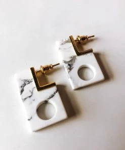 Leslie Francesca Geometric Stud Earrings DAZEY LADY SHOP