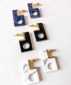 Leslie Francesca Geometric Stud Earrings DAZEY LADY SHOP