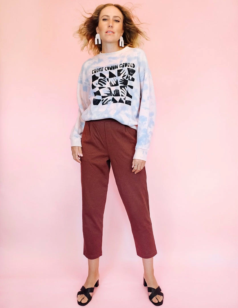 Dazey LA Pleat Plush Pant - Clay DAZEY BRAND 6 Dazey LA Pleat Plush Pant - Clay DAZEY BRAND