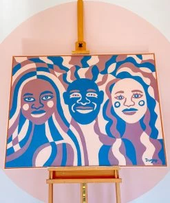 Dani Nagel Siblings Original Acrylic Painting DAZEY DEN