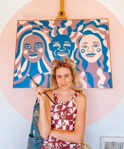 Dani Nagel Siblings Original Acrylic Painting DAZEY DEN