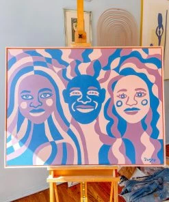 Dani Nagel Siblings Original Acrylic Painting DAZEY DEN