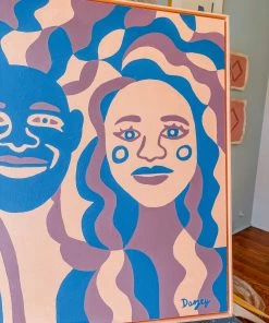 Dani Nagel Siblings Original Acrylic Painting DAZEY DEN