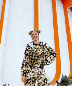 Grooves And Grain Bowler Hip Bag - Checkmate Black & Gold