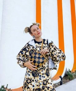 Grooves And Grain Bowler Hip Bag - Checkmate Black & Gold