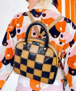 Grooves And Grain Convertible Bowler Mini - Checkmate Black & Gold