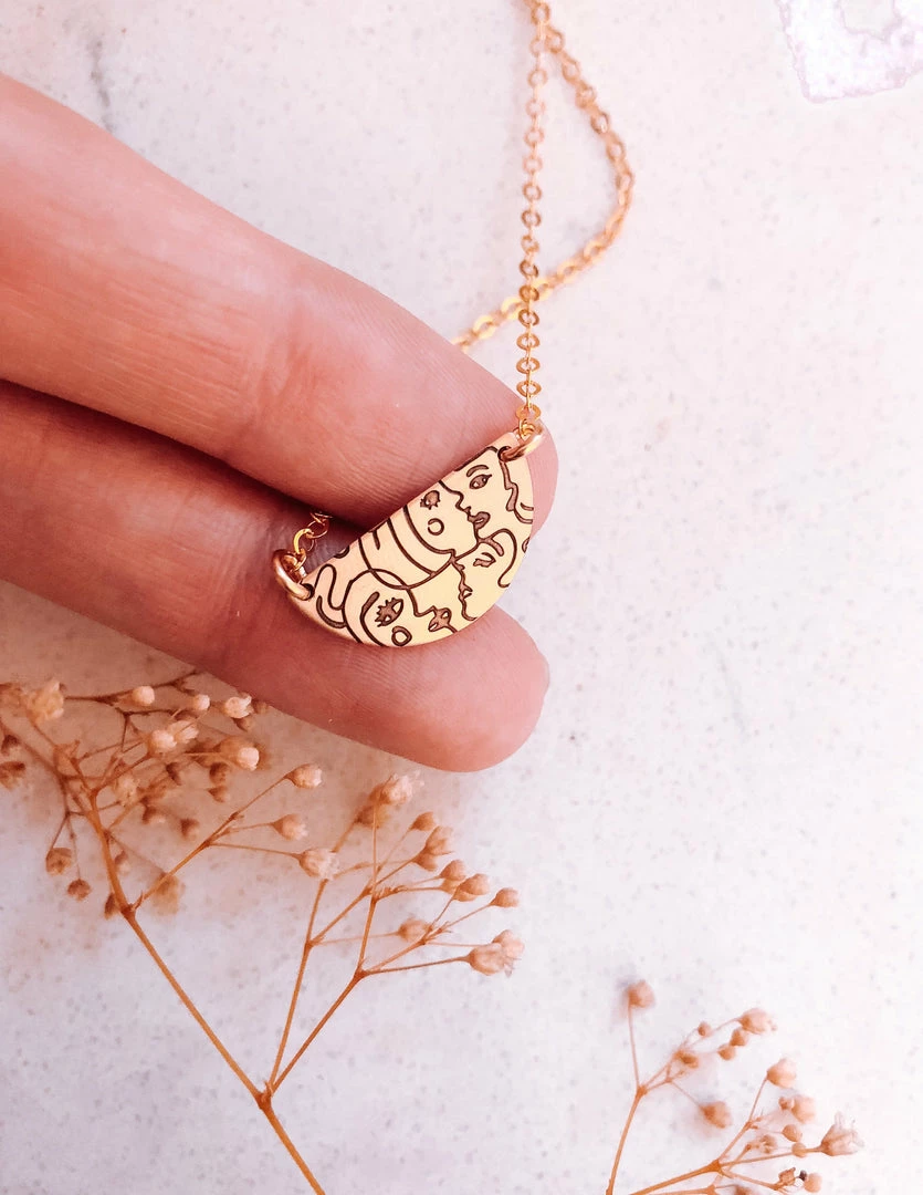 LEILA Be(you)tiful Half Moon Necklace 3 LEILA Be(you)tiful Half Moon Necklace