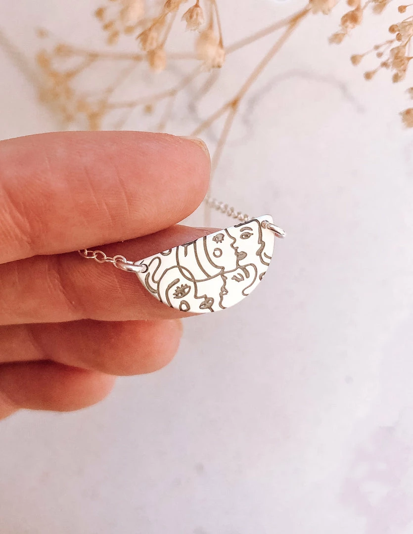 LEILA Be(you)tiful Half Moon Necklace 2 LEILA Be(you)tiful Half Moon Necklace