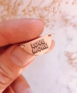 LEILA DAZEY LADY SHOP Love More Half Moon Necklace