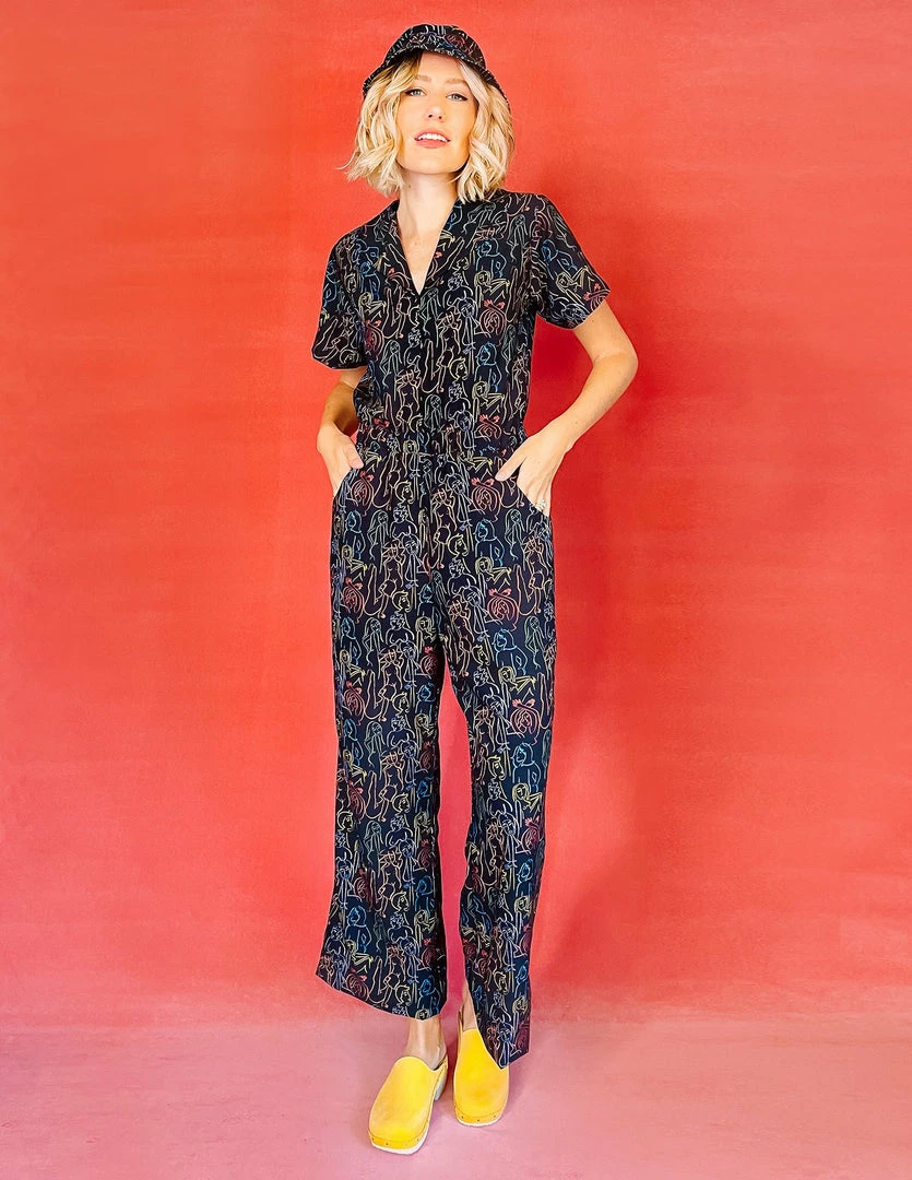 Dazey LA Prismatic Nudes Retro Jumpsuit 5 Dazey LA Prismatic Nudes Retro Jumpsuit