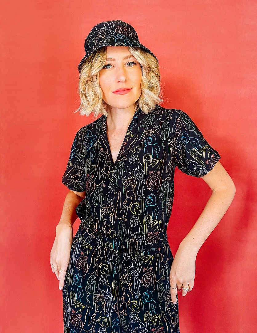 Dazey LA Prismatic Nudes Retro Jumpsuit 7 Dazey LA Prismatic Nudes Retro Jumpsuit