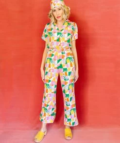 Dazey LA DAZEY BRAND Prismatic Hands Retro Jumpsuit